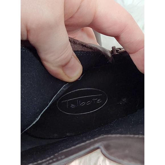 Talbots Women's‎ Brown Genuine Leather Side Zip Ankle Heeled Boot Size 6B - Picture 6 of 9